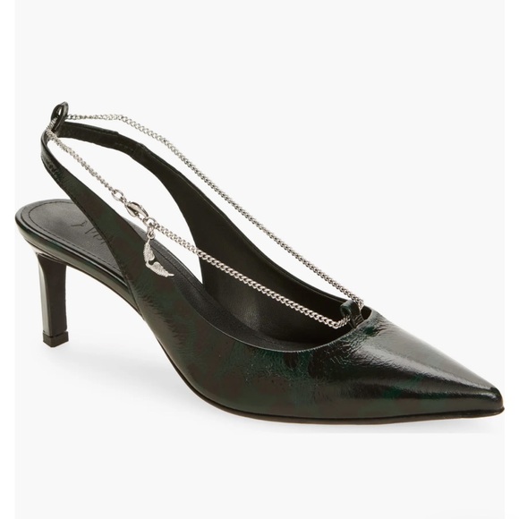 NWOT: Zadig & Voltaire First Night Slingback Pump in Abyss sz. 39 - Picture 1 of 7